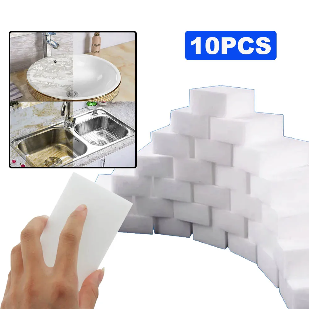 

10PCS Magic Sponge Eraser White Melamine Sponge for Dishwashing Kitchen Bathroom Office Cleaner Nano Clean Sponges Cleaning Tool