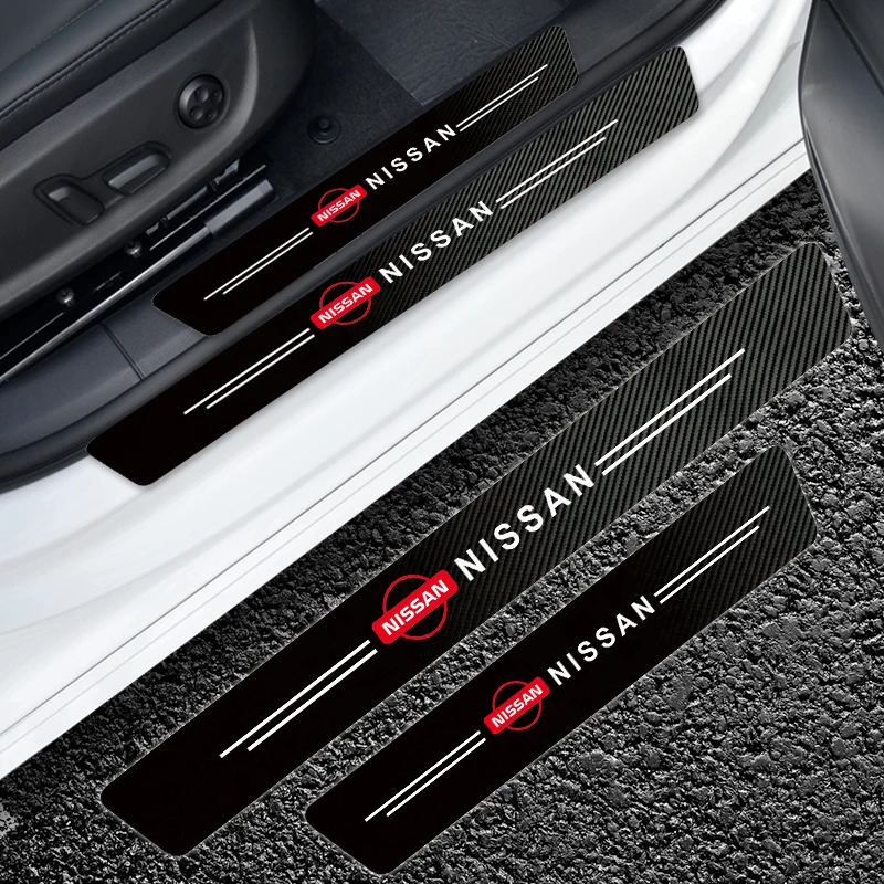 

Car Door Sill Anti Kick Carbon Fiber Protector Sticker for Nissan Tiida Qashqai J11 Juke Versa Kicks March Terrano 2 Accessories