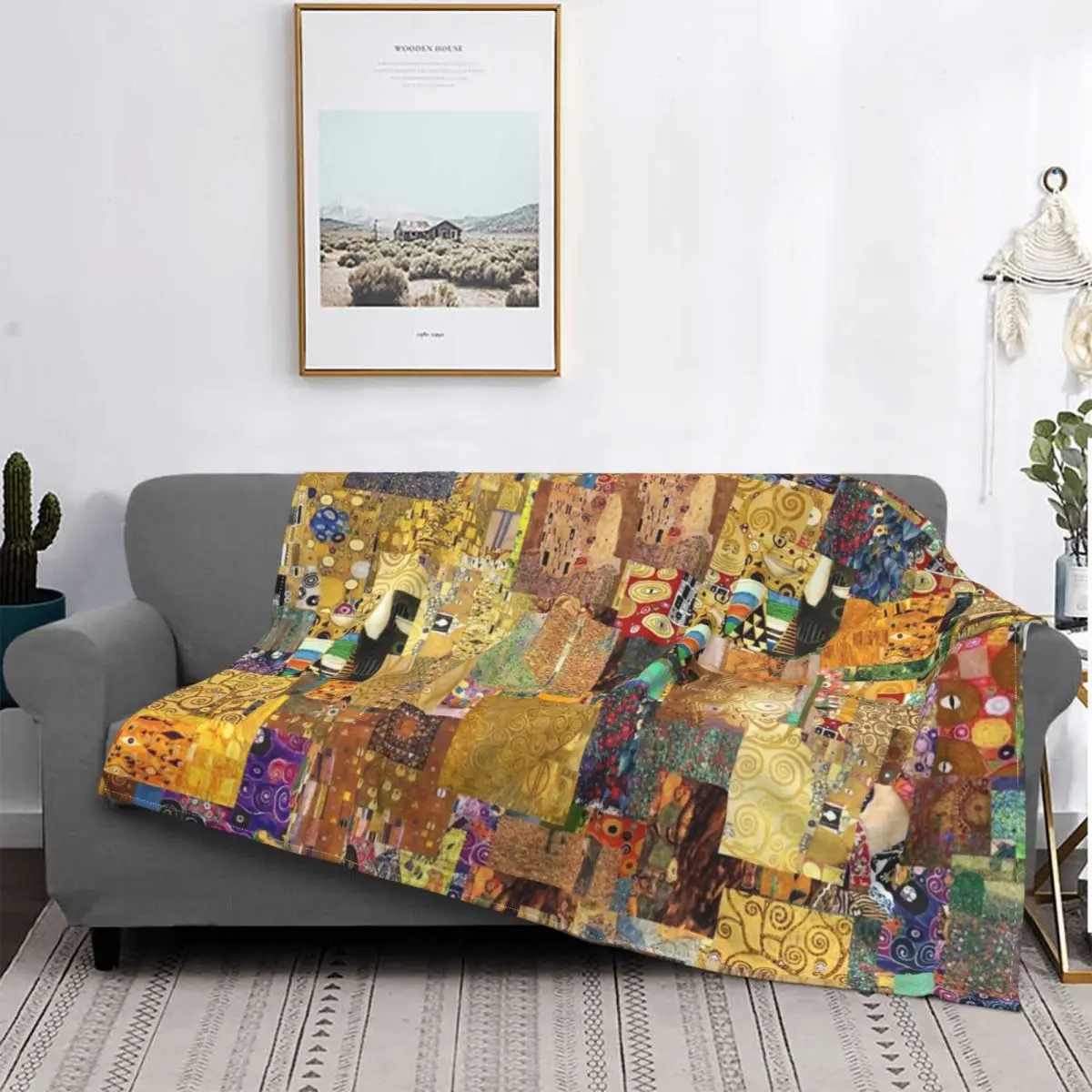 

Бархатное летнее пледовое одеяло Gustav Klimt, многофункциональное супертеплое покрывало для постельного белья, дивана, покрывало