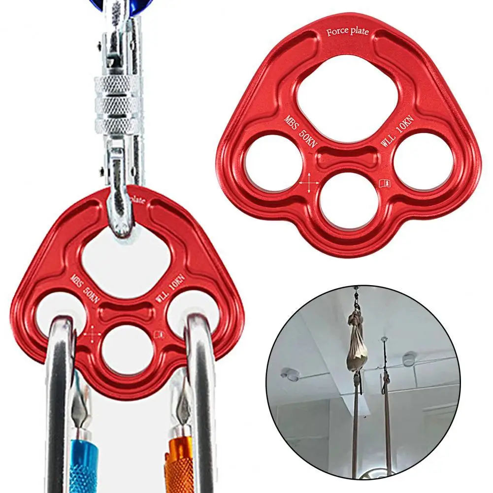 

Descender Plate Heavy Duty High Strength Aluminum Alloy Climbing Gear 4 Holes Paw Rigging Plate for Aerial Yoga