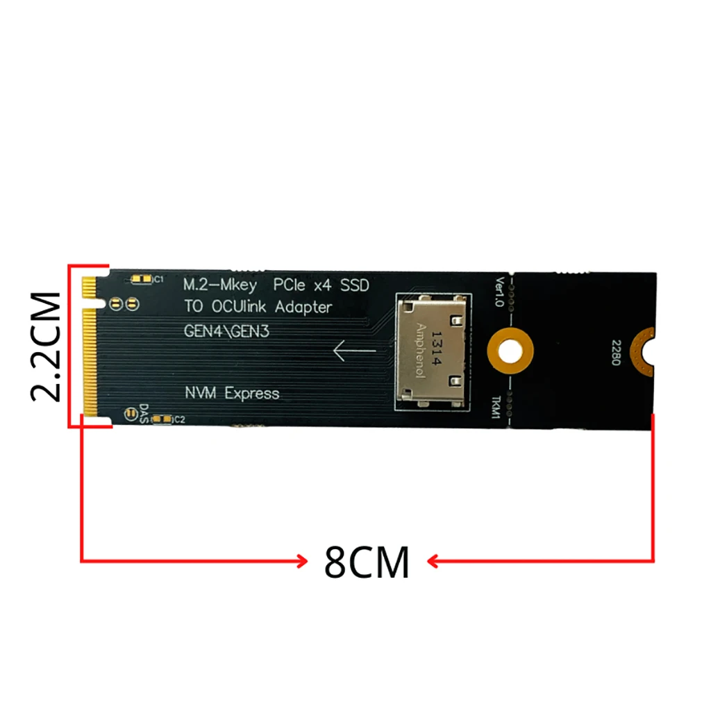 M.2-M ключ PCIe x4 SSD в U.2 OCUlink SFF-8612 адаптер карта Gen4/Gen3 для 2 5 дюймов NVME U.2(SFF 8639)SSD PCI-E NGFF Riser