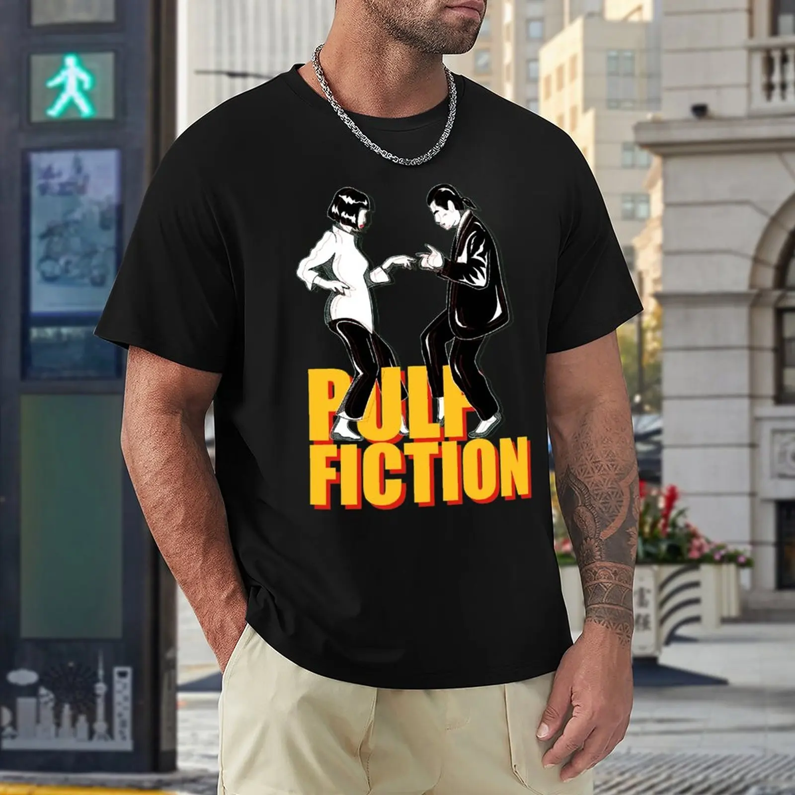 

Top Tee Cool Pulp Fiction John Travolta 3 Classic Home Eur Size High Quality