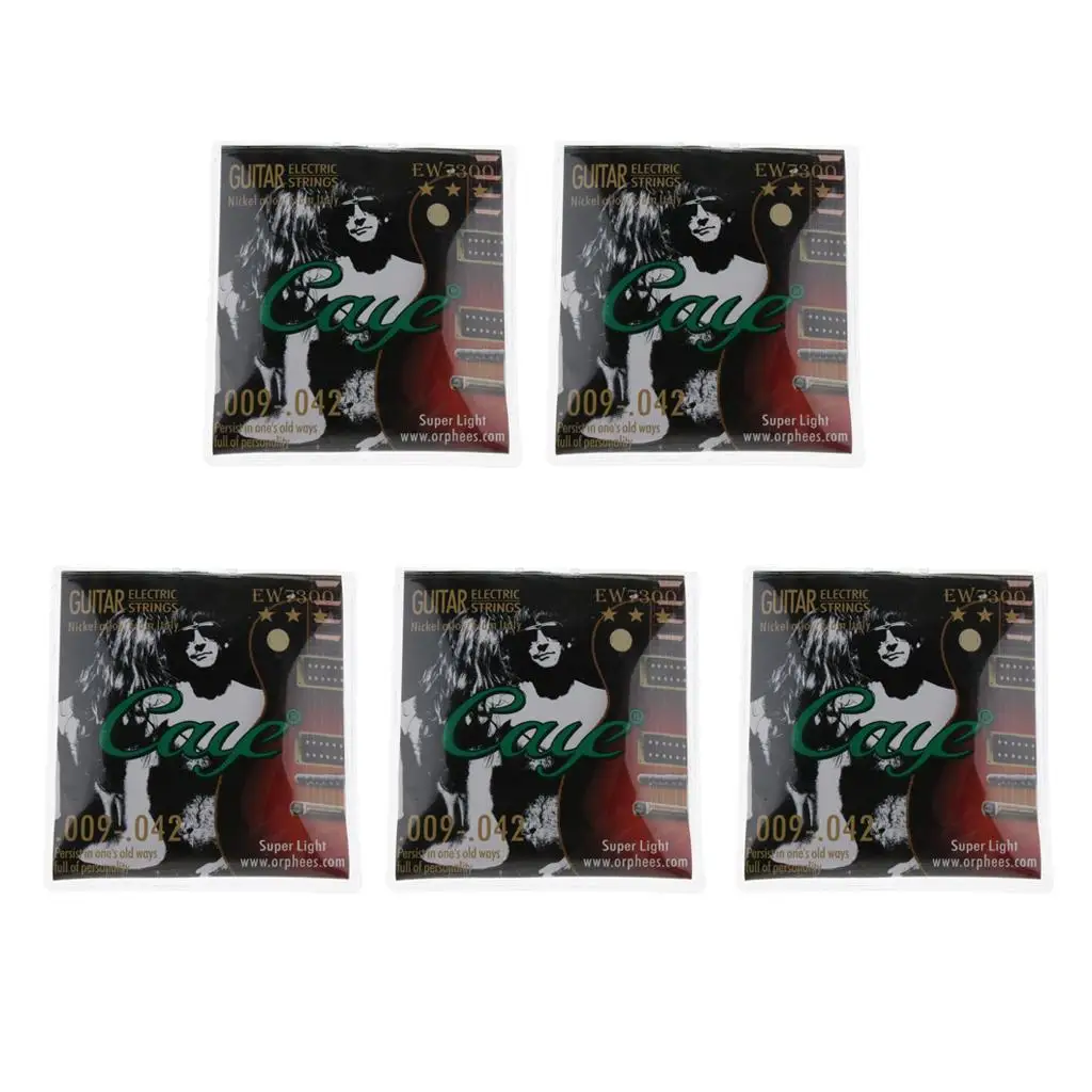 

Tooyful Finest 5 Packs Alloy Electric Guitars Strings E-B-String Instrument Accessory DIY