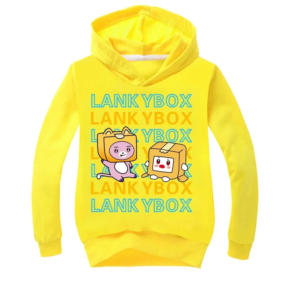 Толстовка Lanky Box Для Мальчиков И Девочек 2023 Хлопковая Повседневная С Мультяшным