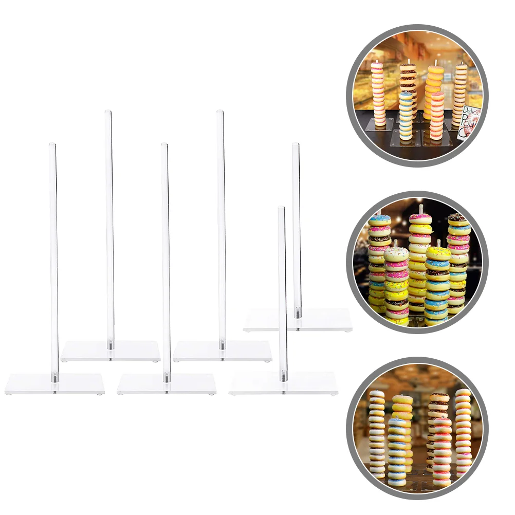 

Donut Display Stand Holder Stands Bagels Dessert Doughnut Rack Tower Party Acrylic Cupcake Baby Pretzel Candy Showers Buffet