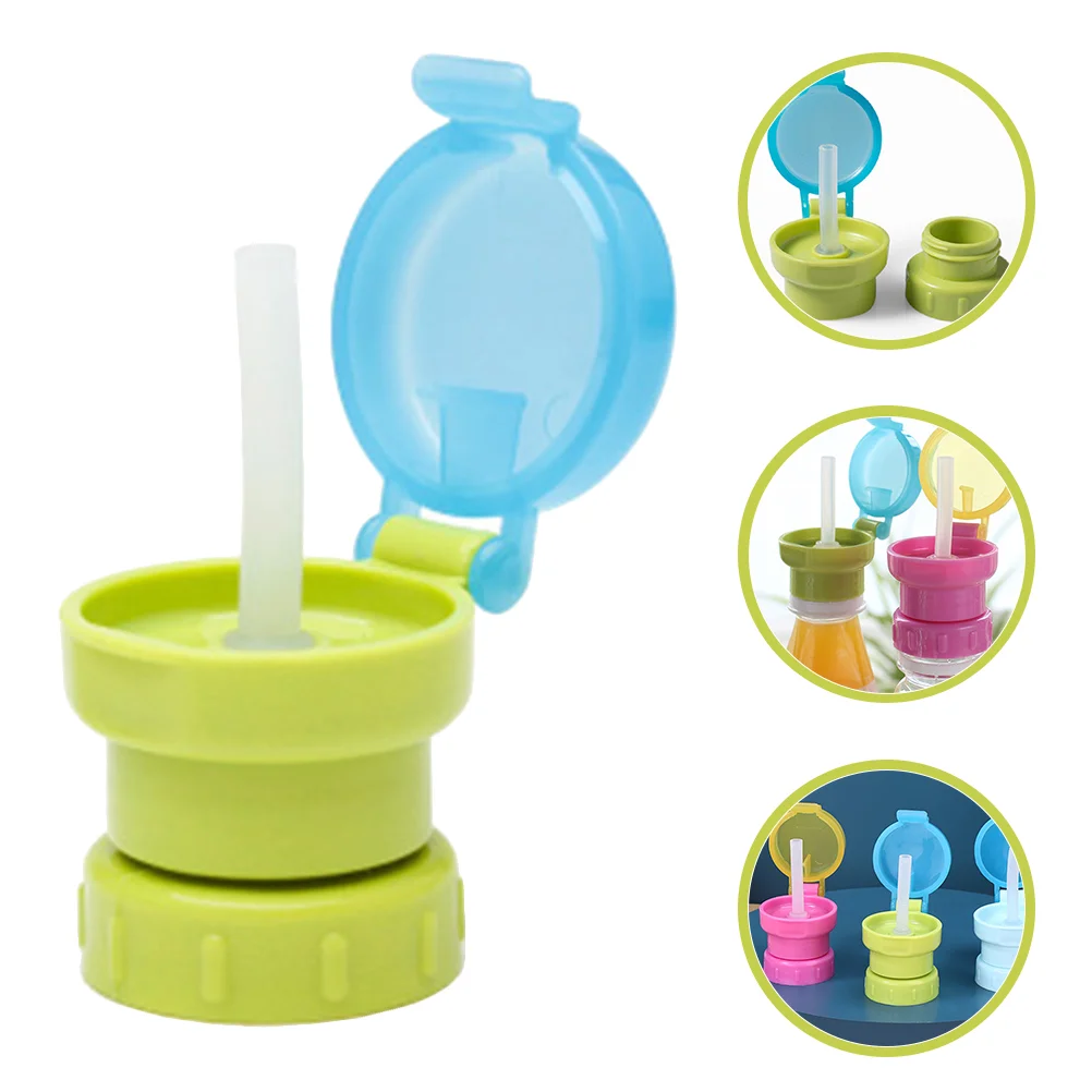 

Spill Free Bottle Top Conversion Travel Toddler Essentials Juice Soda Caps Baby Cover Pp Silicone Proof Child Straw