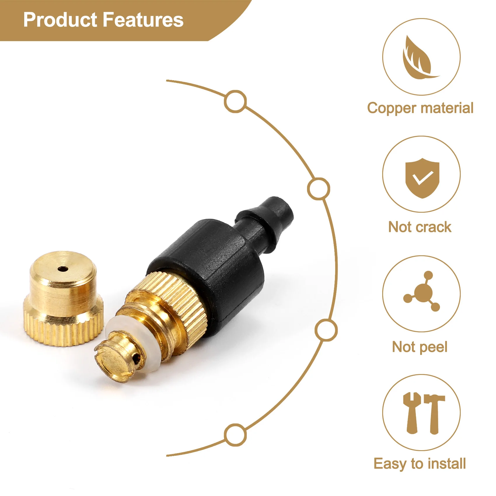 Насадка для полива садовых оросителей регулируемый опрыскиватель из латуни 10