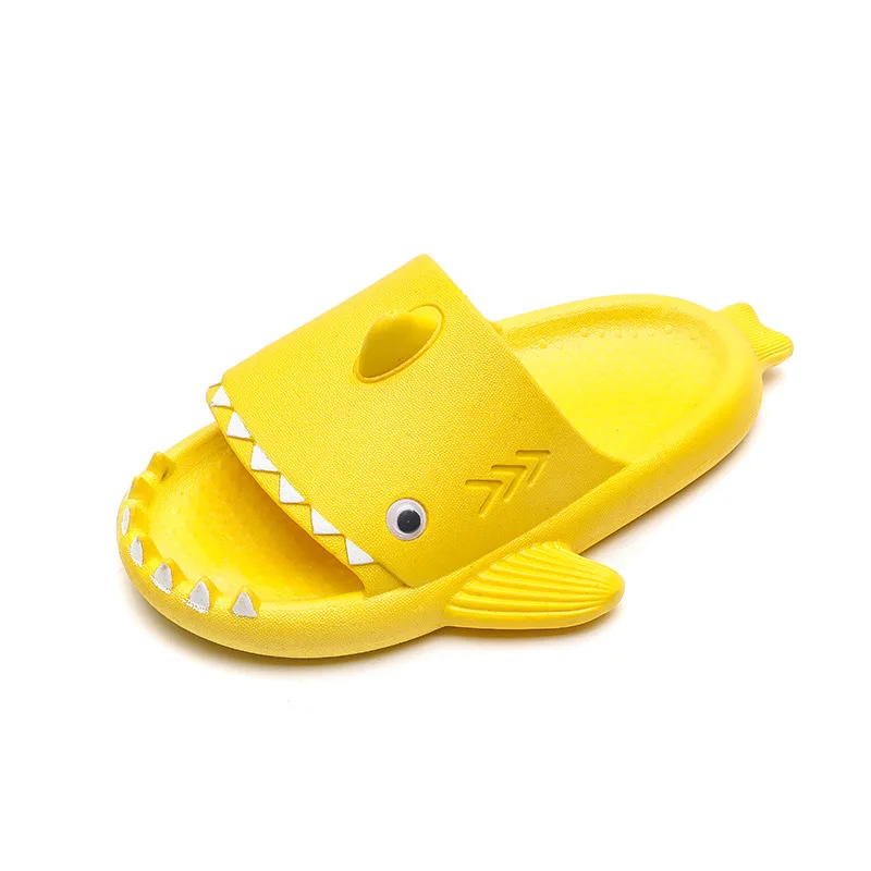 

LED Children Slippers Kids Sandals Parent-child Aldult Women Men Shoes Cartoon Shark Summer Boys Girls Baby Soft Sole Anti-Slip