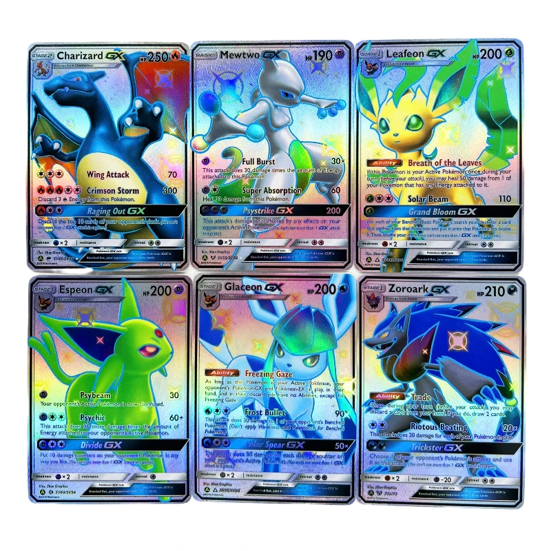 

26 шт./компл. Pokemon Paper Mewtwo GX SR Star высококачественные рефракционные игрушки, хобби, коллекционные предметы, коллекционная игра
