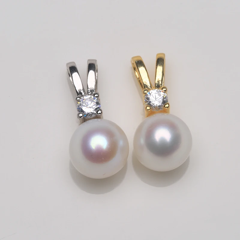 Женский кулон из натурального пресноводного жемчуга, 7-8 мм