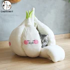 Мягкий теплый коврик для кошек, забавная чесночная кровать для домашних питомцев, Успокаивающая Лежанка для собак и кошек, домашняя плюшевая Лежанка для сна
