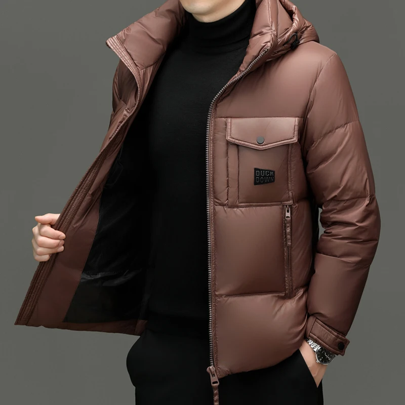 Короткий пуховик YEAE дизайнерская одежда на утином пуху с подкладкой мужская