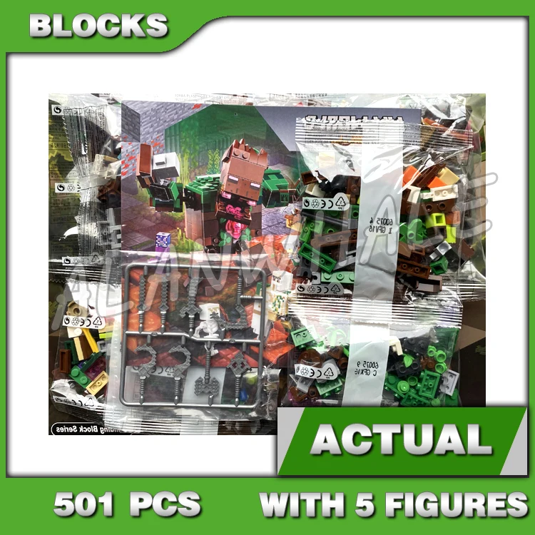 

Конструктор «Мой мир» из джунглей, изгнание монстра, железный гелем, скелет 501, 60075 блоков, игрушки, совместимы с моделями