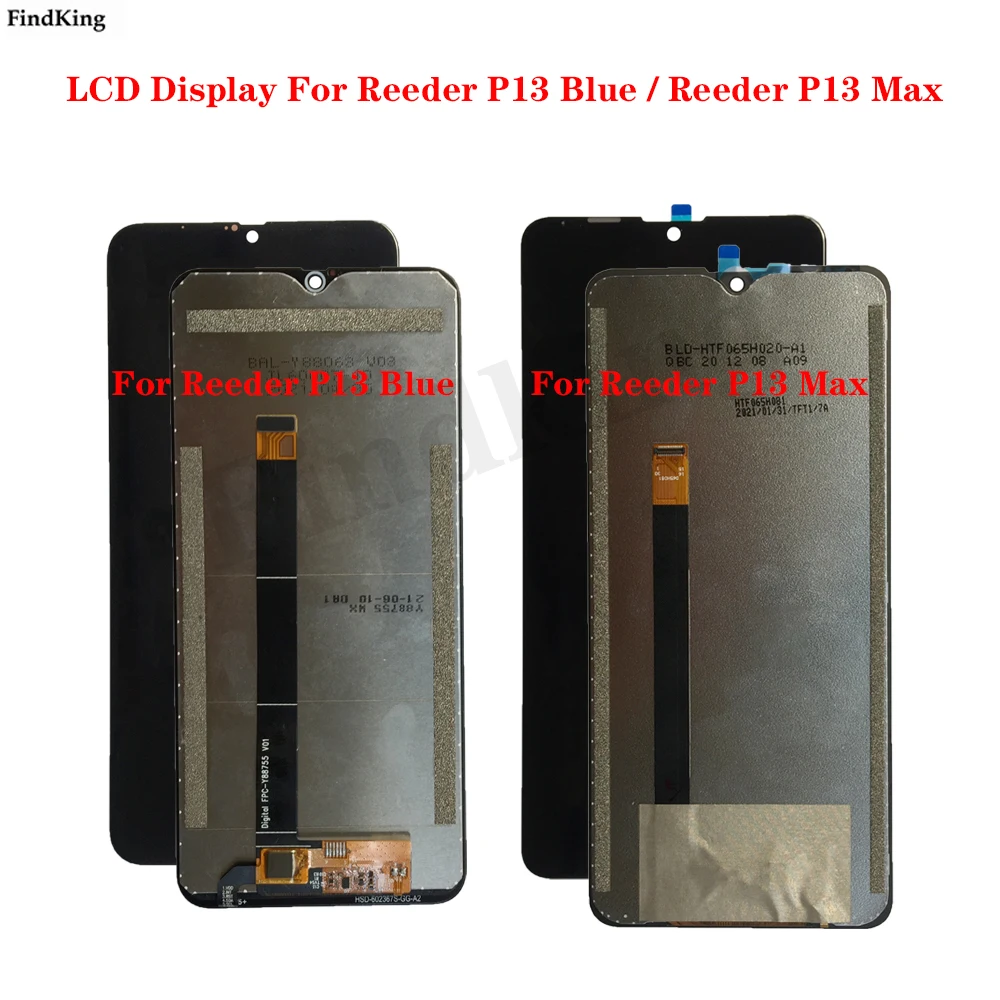Для Reeder P13, Синий ЖК-дисплей для Reeder P13 Max, ЖК-дисплей, детали для замены датчика + Инструменты