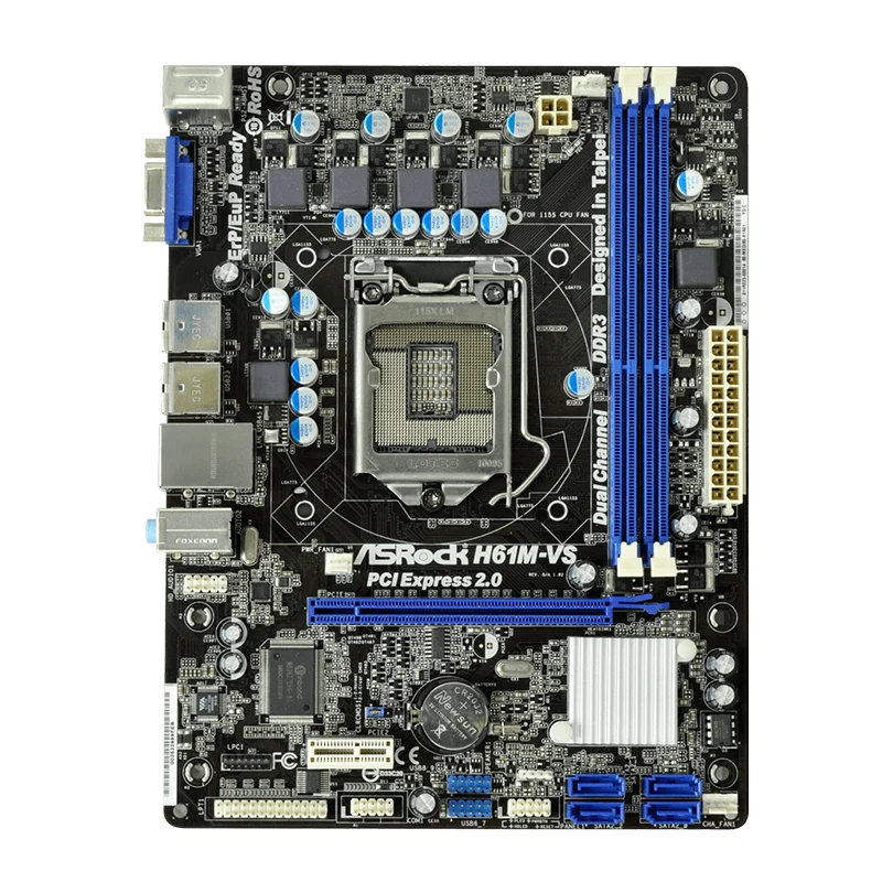 

Motherboard 1155 Motherboard DDR3 For ASRock H61M-VS Intel H61 Support Xeon E3-1230 v2 Cpus 16GB PCI-E X16 6× USB2.0 Micro ATX
