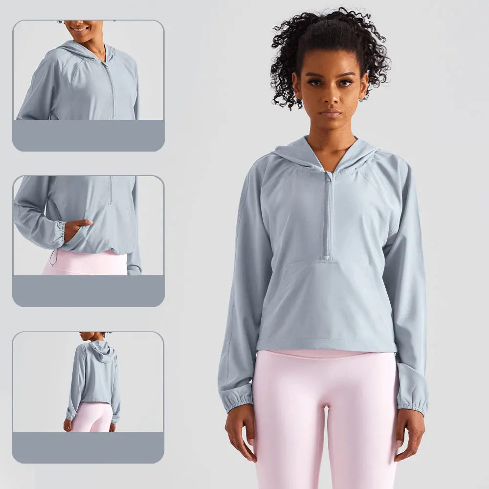 

New Sunscreen Clothes for Women Summer Ultra Thin Breathable UV Protection Outdoor New Ice Silk Sunscreen Coat