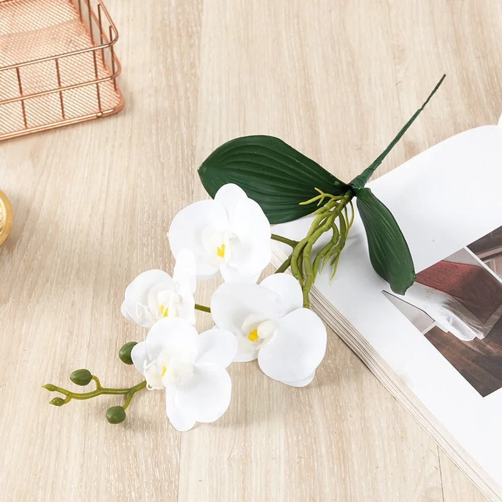 1 шт. домашние аксессуары шелковая искусственная Орхидея Фаленопсис на ощупь