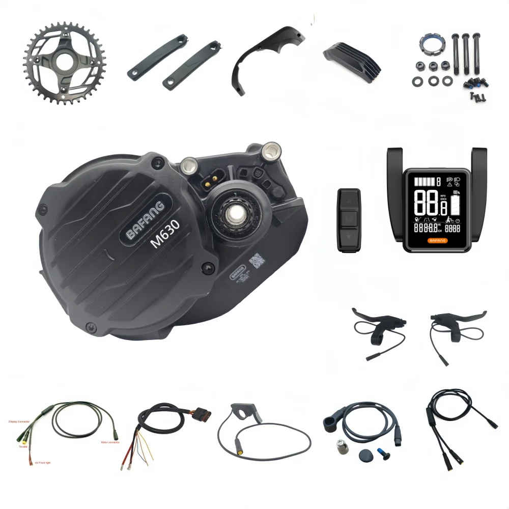Фото Комплект для переоборудования электровелосипеда Bafang M630 48V 52V 40A 35A 1500W с центральным двигателем для снежных условий, с дисплеем DZ41 (замена M620 G510) №4