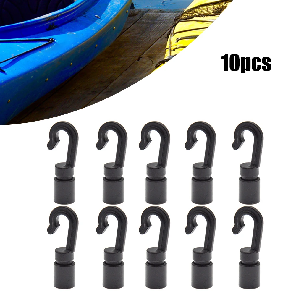 

10Pcs Kayak Canoe Bungee Shock Cord Hooks Plastic Cord Rope Anti-Corrosion Hooks Plastic Cord Rope Anti-Corrosion Hooks For Boat