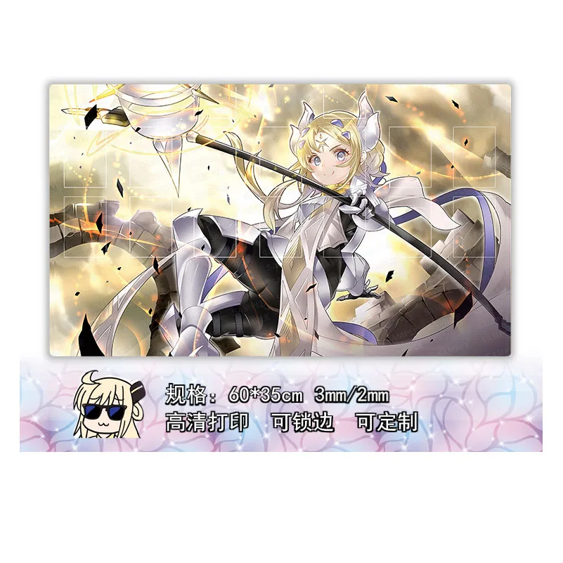 

Yu-Gi-Oh! Anime Yugioh Girl Figure Dogmatika Ecclesia Cosplay Table Games Card Mat Mouse Pad Trading Card Game Mat + Free Bag