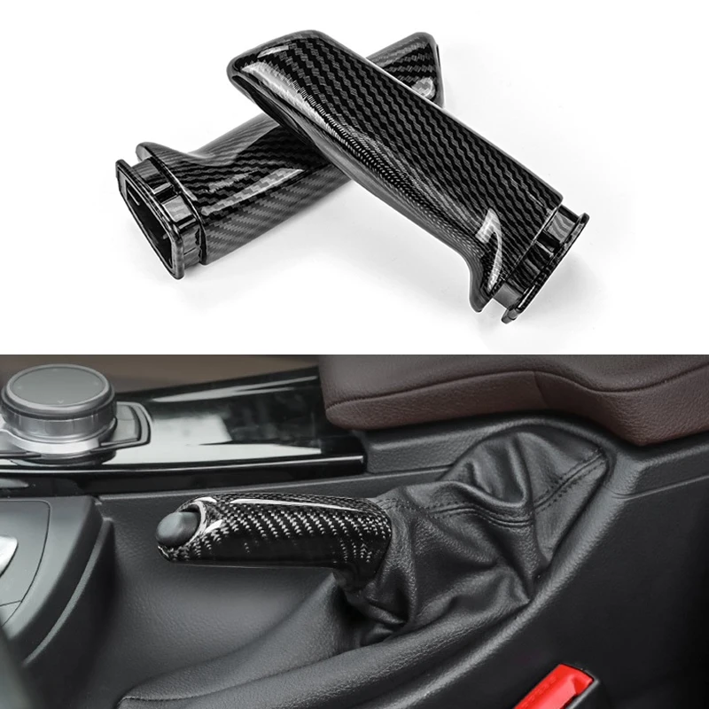 

1pcs Black Car Handbrake Grips Cover Interior Trim For BMW 3 Series E46 E90 E92 E60 E39 F30 F34 F10 F20 New Interior Accessories