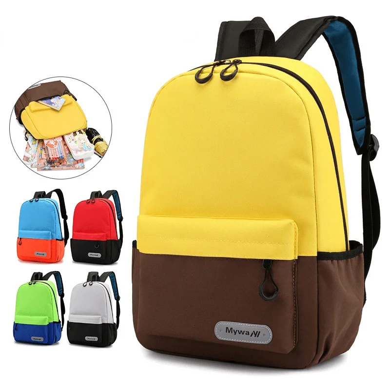 Школьные сумки для детей младшего возраста, рюкзаки для девочек, одноцветные школьные сумки для студентов, детские школьные сумки для мален...