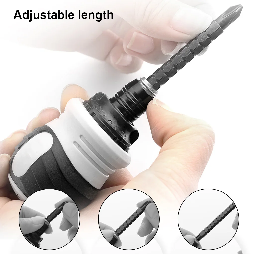 

Ratchet Screwdriver Set Short Handle Cross Groove Drill Telescopic Pocket Household Tool Bicycle Computer with Accessory