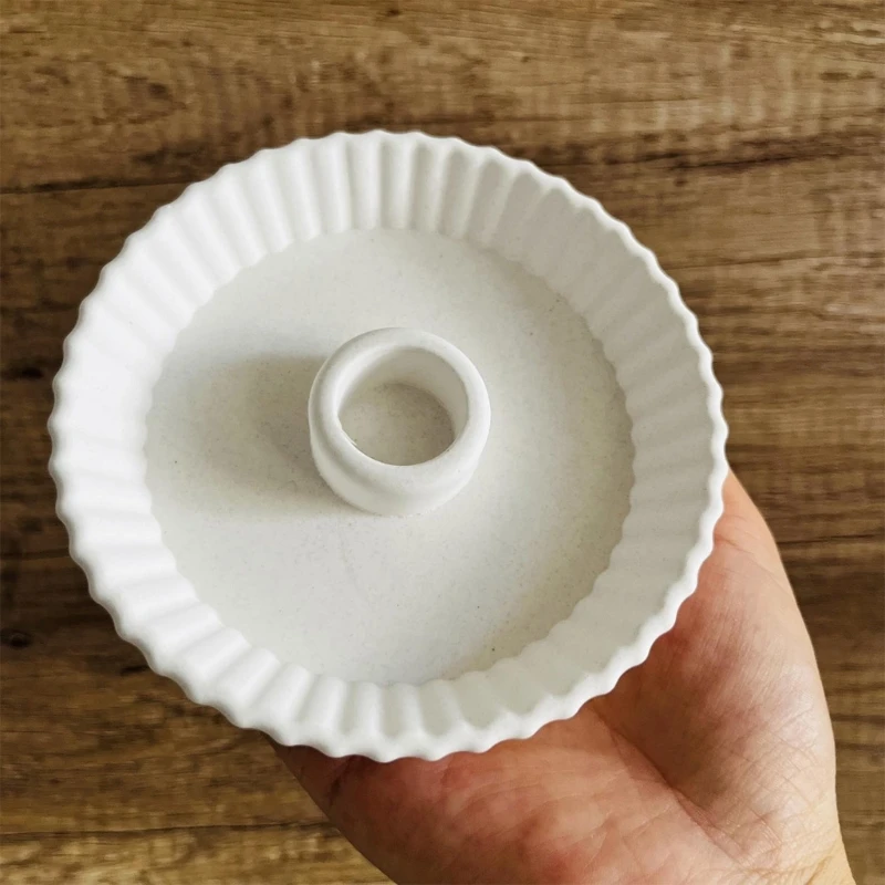 Полосатая тарелка в форме подсвечника форма для принадлежности ювелирных