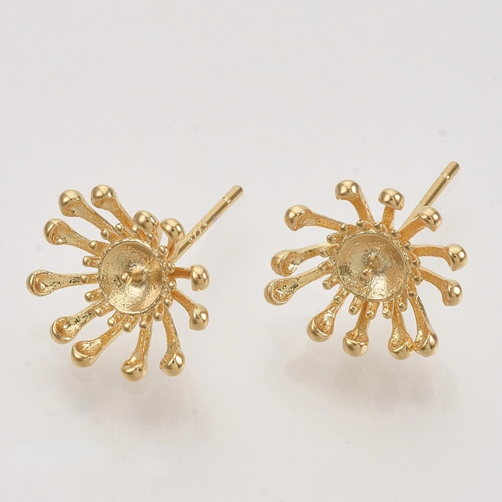 

2-10 шт., латунные серьги-гвоздики, 5 мм, 12x4 мм