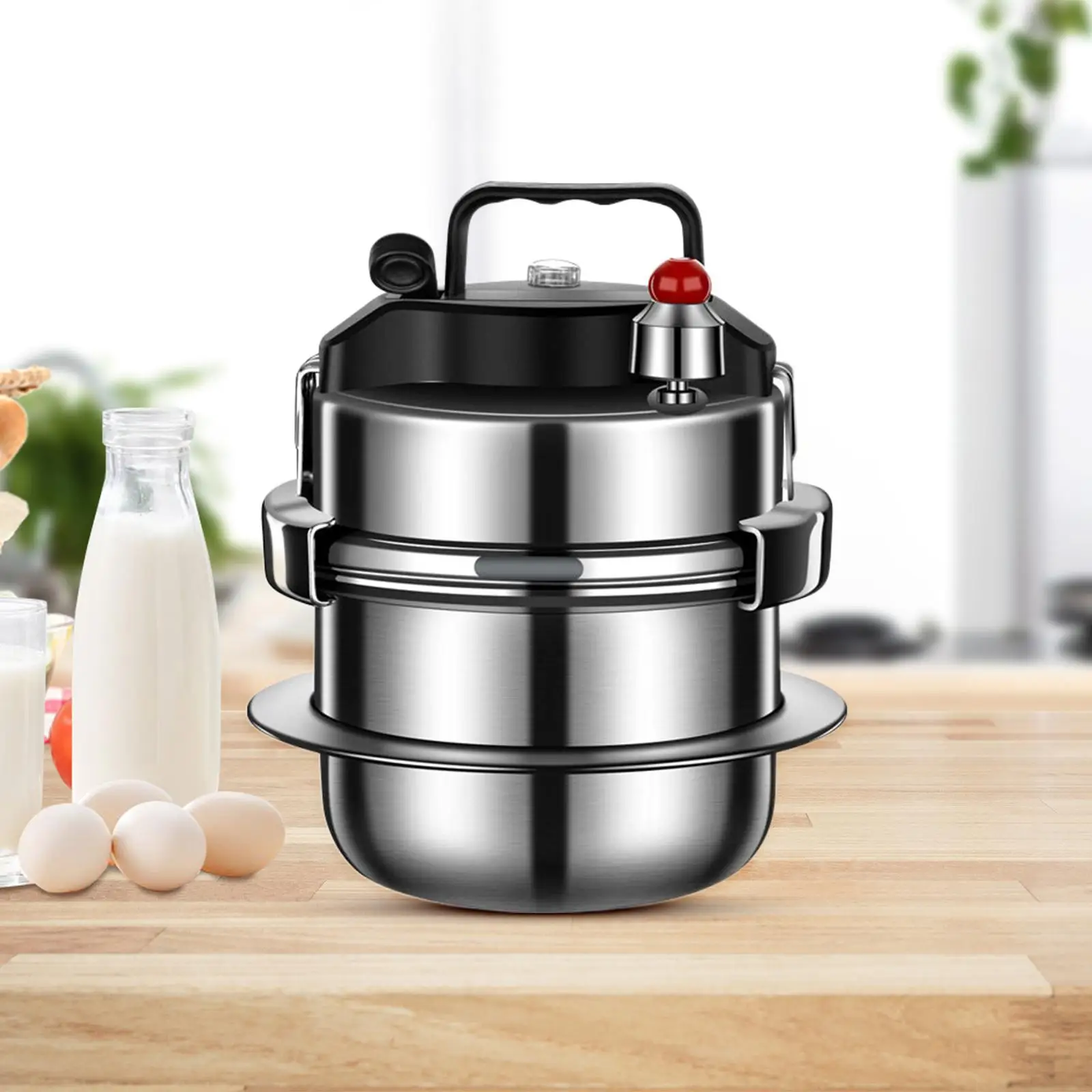 

Mini Pressure Cooker Non Stick Cooking Pot Multifunction Universal Outdoor Family for All Hob Types Rice Cooker Pressure Canner