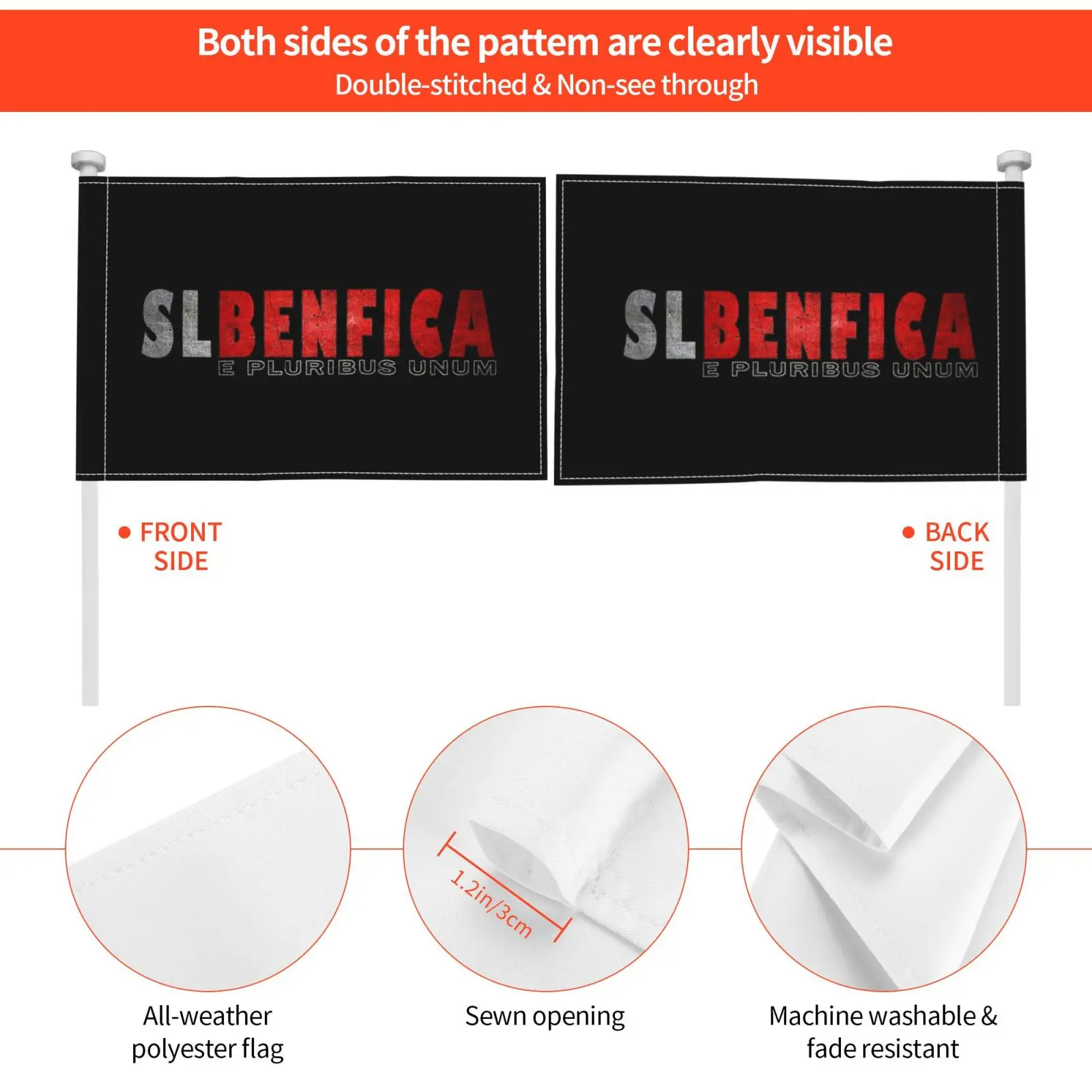 Футбольный клуб из Лиссабона фанаты флаг ультра Автомобильный забавный