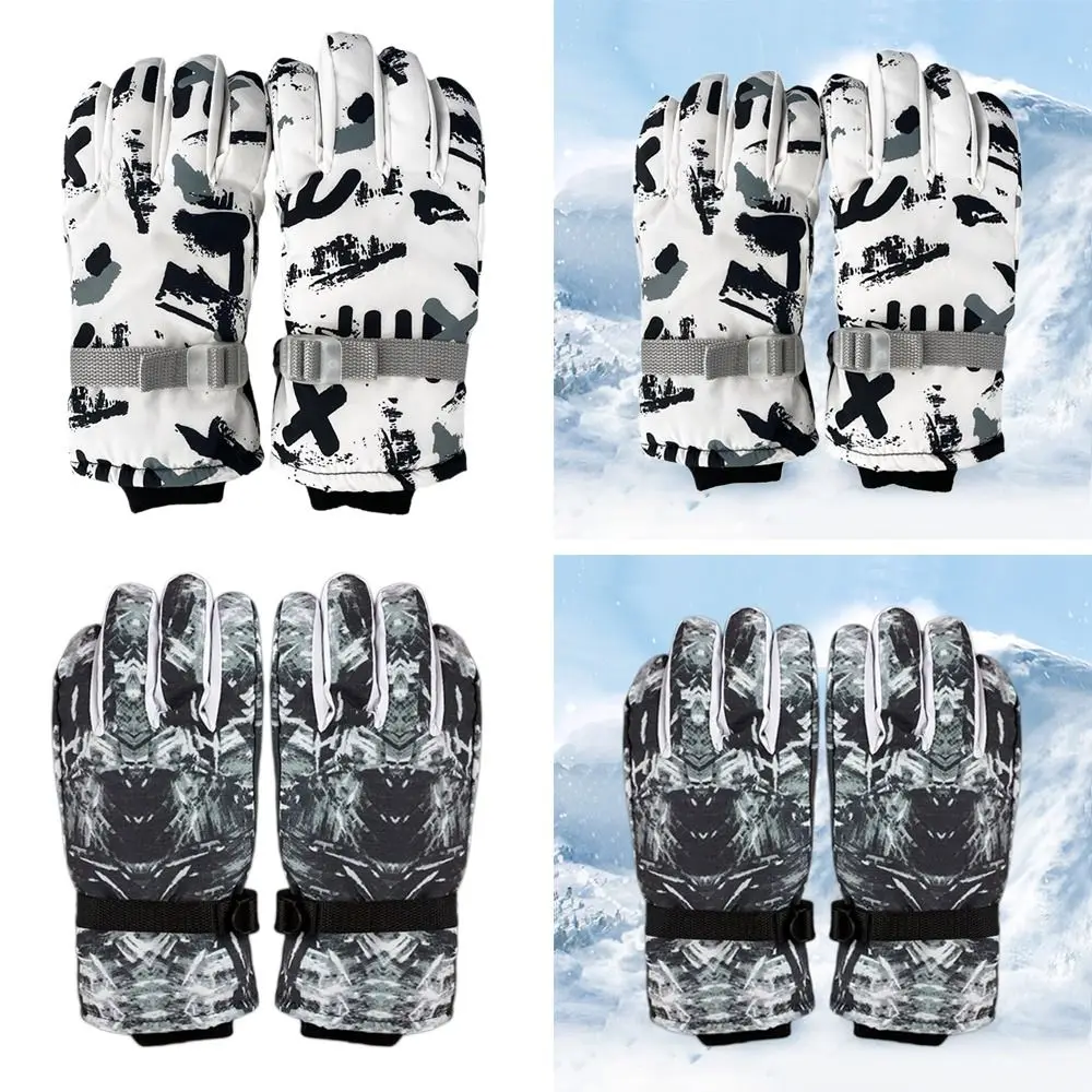 

Thicken Warm Winter Must Children Kids Long-sleeved Mitten Children Ski Gloves Outdoor Riding Snow Snowboard