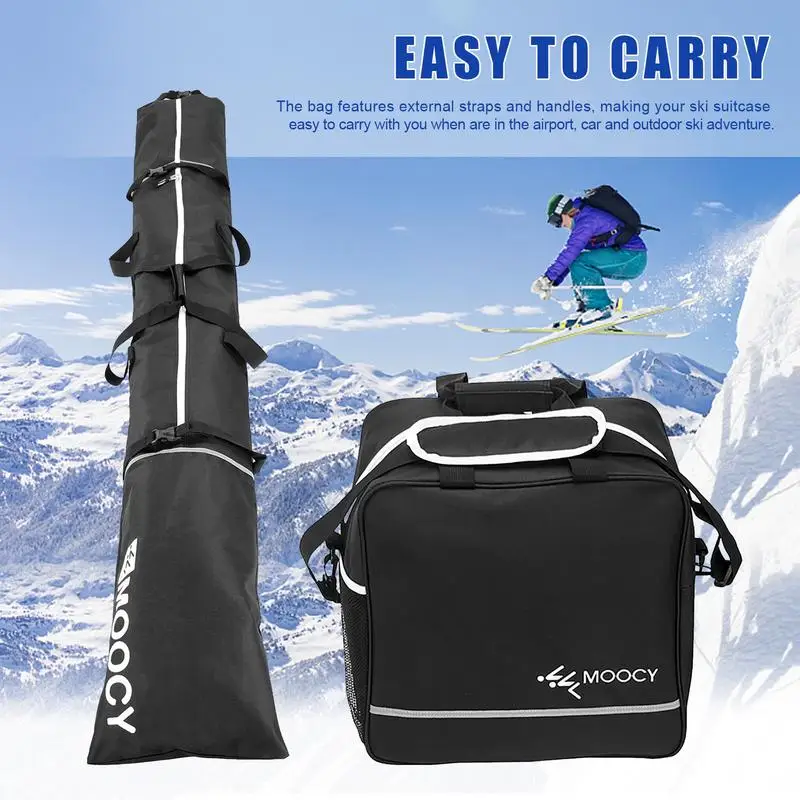 

2PCS Snowboard Bag Ski Boot Bag Combination Set Large-capacity Clothing Storage Bag Waterproof Snowboard Backpack Ski Boot Bag