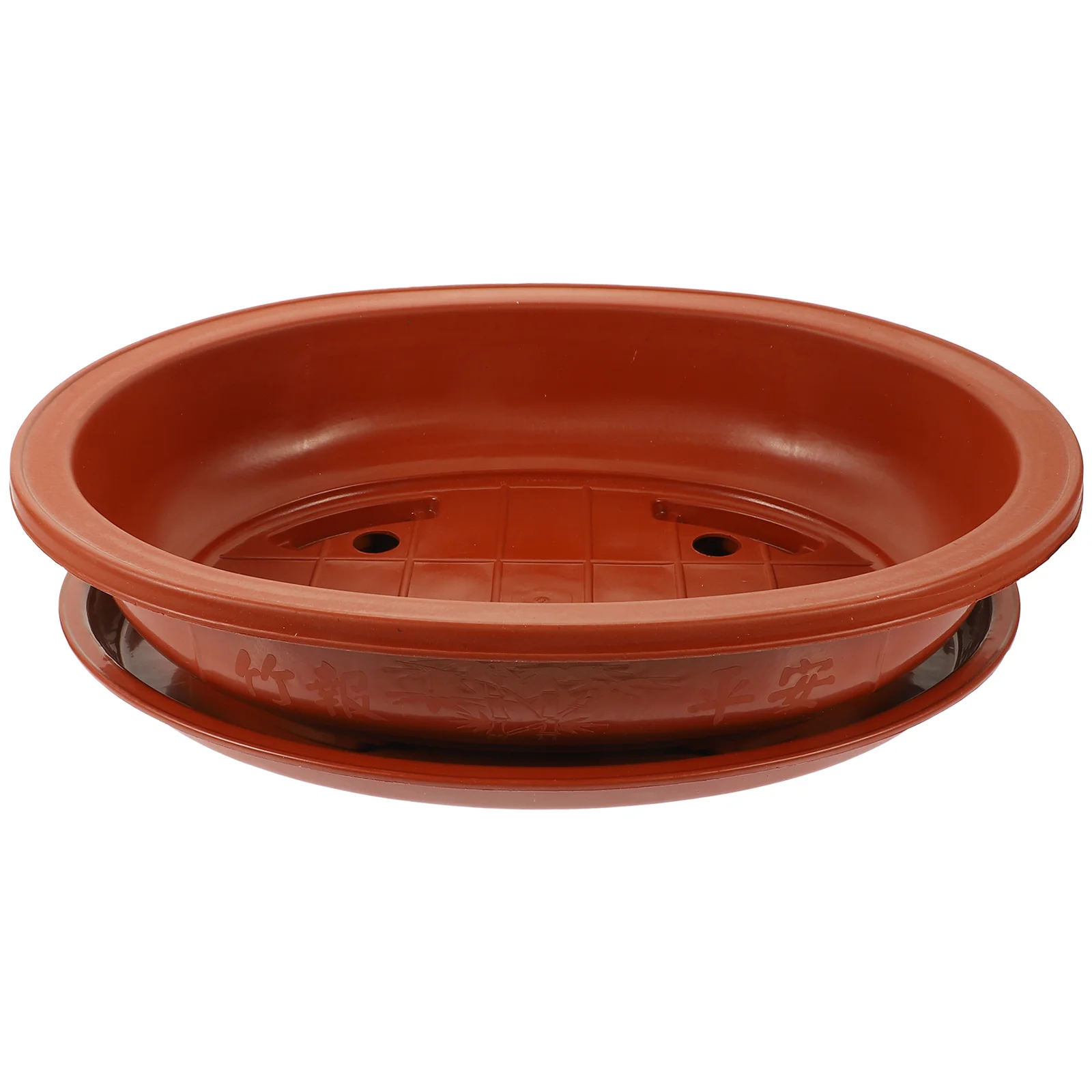 

Flowerpot Container Plastic Pots Outdoors Big Bonsai Oval Planter Ornament Garden Holder Household Large Office Orchid