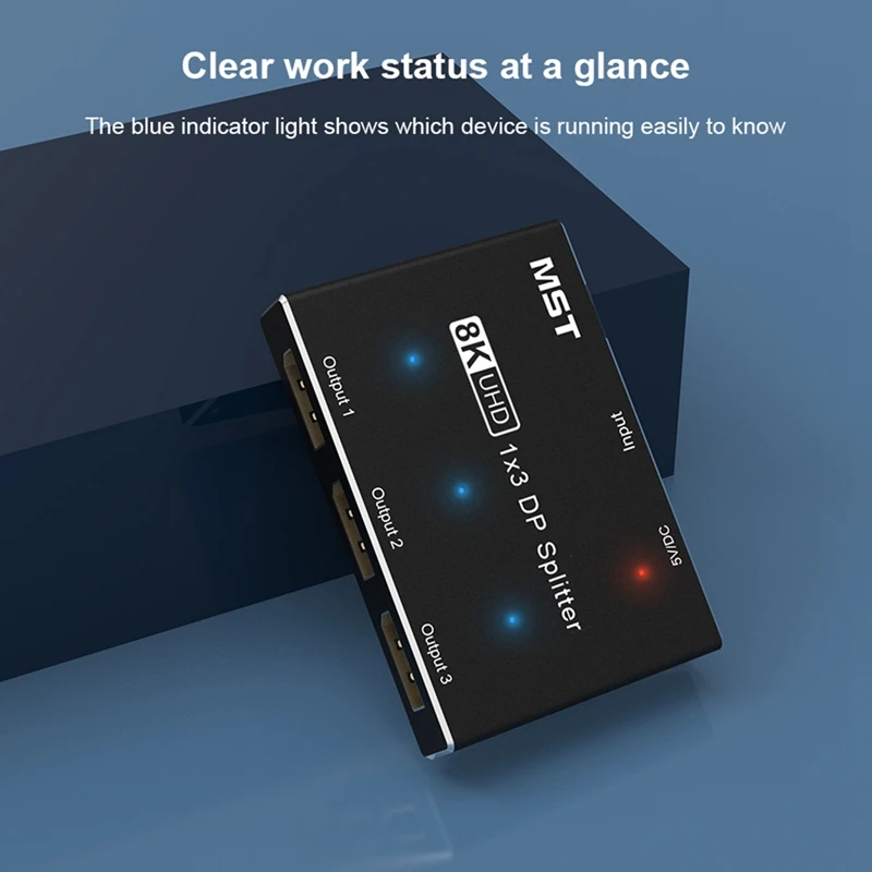 Разветвитель Displayport 8K 1X3 DP 8K60Hz 4K120Hzz MST SST Hub Multi разделитель монитора с расширенным