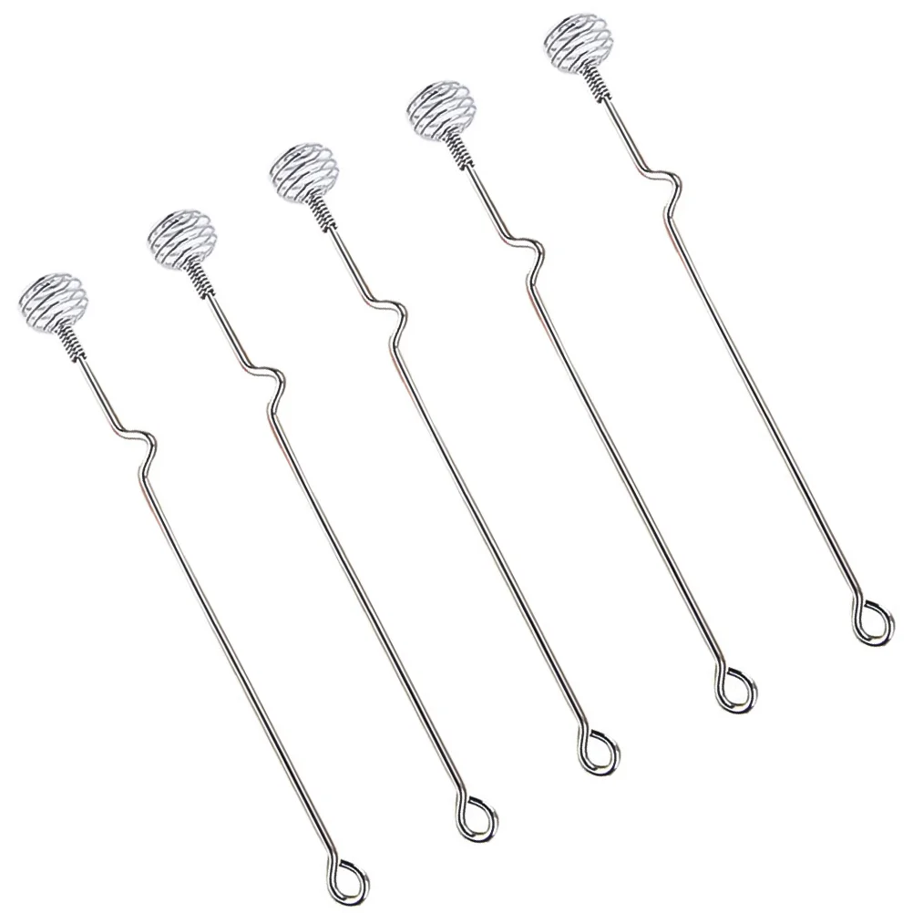 

Honey Stick Dipper Syrup Stirrer Stir Egg Sticks Stirring Spoon Mixer Beater Hand Metal Tool Drink Coffee Server Whisk Rod