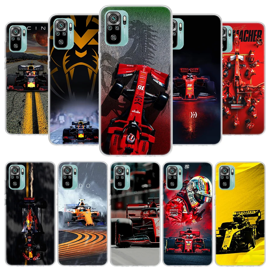 For Formula 1 F1 Car Cover Phone Case for Xiaomi Redmi 10C 10A 10 9C 9A 9 9T 8 8A 7 7A 6 6A S2 K20 K30 K40 Pro Prime Coque
