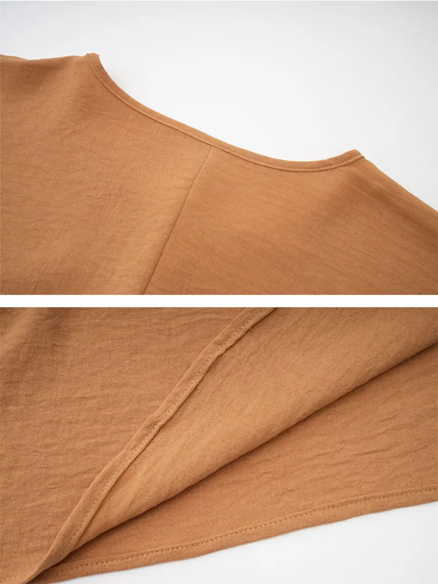 Однотонная мусульманская стильная Элегантная блузка платья Повседневная