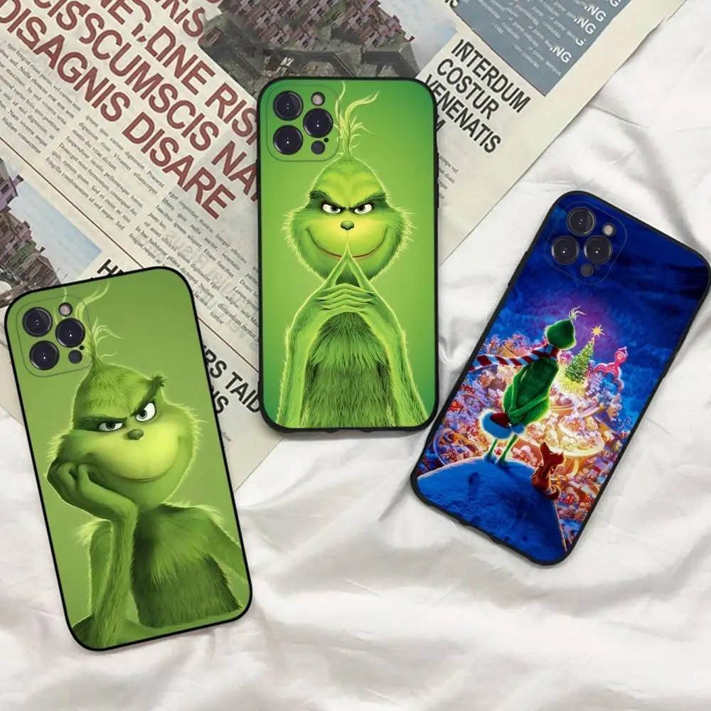 Фото C-Рождественский чехол для телефона G-Green M-Monsters для IPhone 16 17 Air 15 14 13 12 11 Pro Max 16E Plus Fundas №1