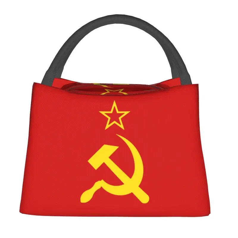 

Переносной Ланч-бокс «молот и Серп» с российским советским флагом, Термоизолированный Ланч-бокс с термоизоляцией, дорожный пиниловый контейнер