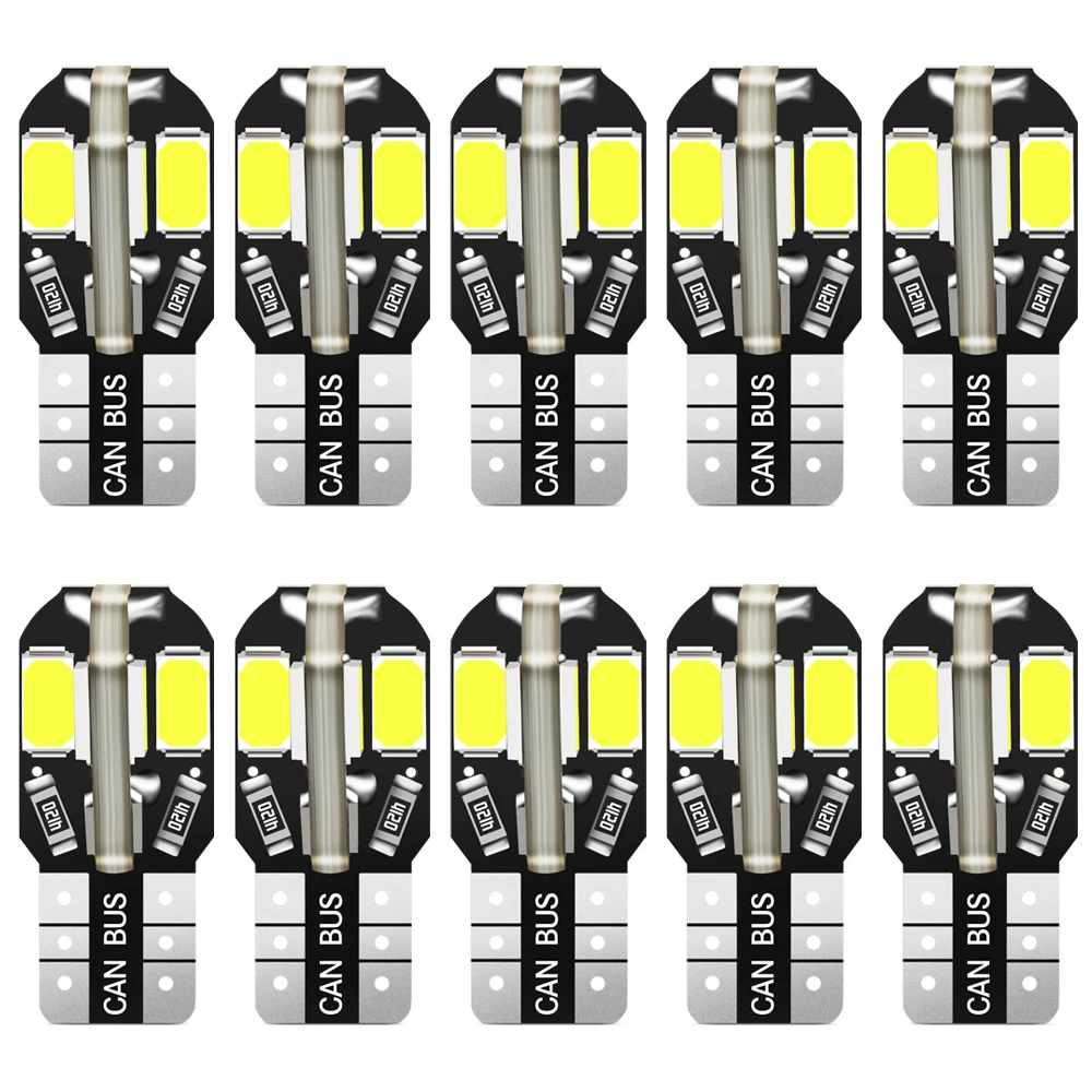 

Car Interior Bulb Error Free T10 w5w 5730 8SMD LED Light For Volkswagen Tiguan touran Touareg Skoda yeti kodiaq karoq seat Arona