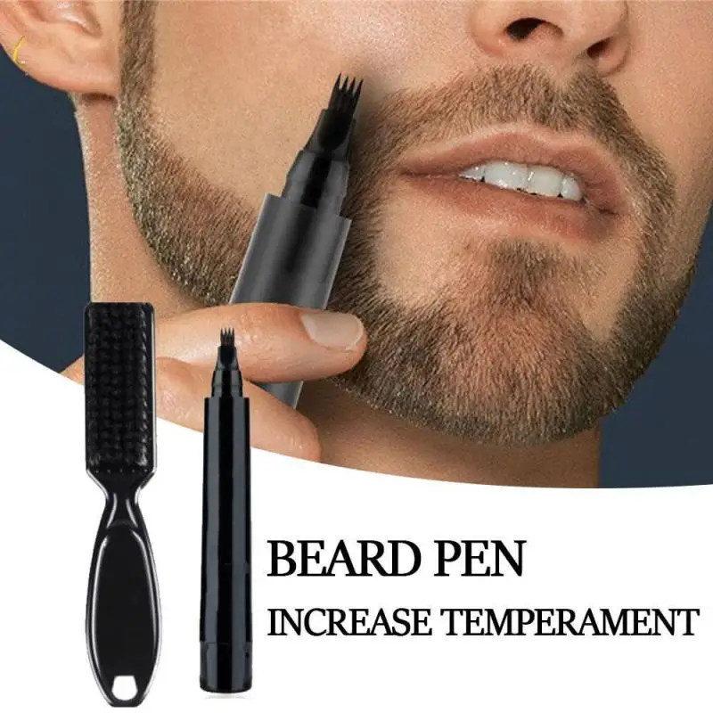 

Водонепроницаемая ручка для бороды, наполнитель для бороды, карандаш и кисть для моделирования, долговечный ремонт, окраска усов, инструмен...