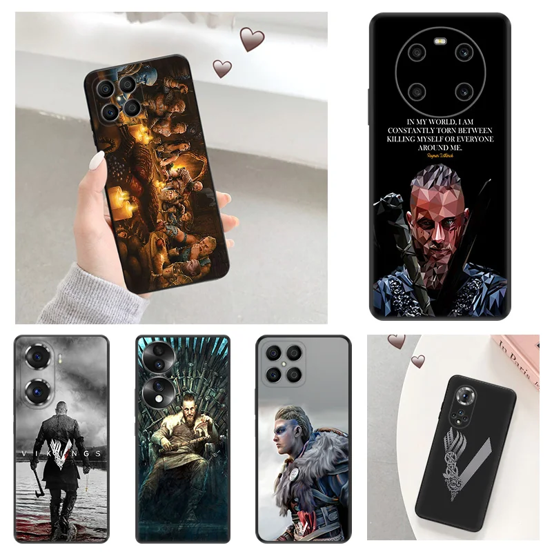 

TV Show Vikings Soft Phone Case for Honor X9 X8 5G X7 X6 70 60 50 30i X40 Play 6T 9A 6C Magic4 Pro 8X 20 Lite X40i Matte Cover