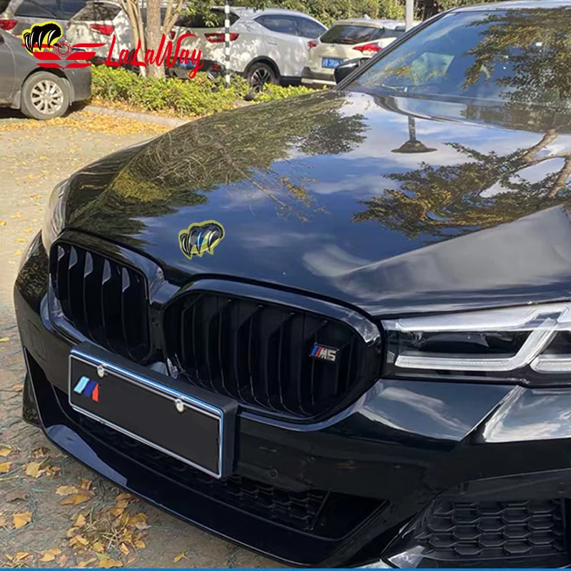 Для BMW 5 серии 525li 530 M5 2018 2019 2020 2021 сетка с Сотами противотуманная деталь открытая