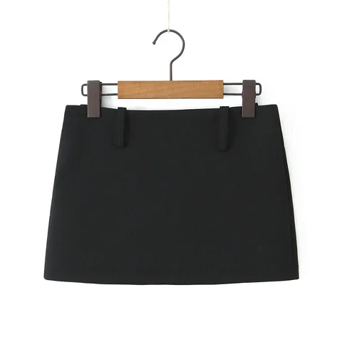 Черные мини-юбки для женщин, винтажная одежда, юбка-карандаш y2k, корейская модная юбка, японская Базовая микро-юбка y2k, кавайная