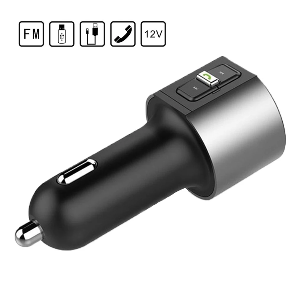 

FM Transmitter Audio Aux Modulator Dual USB Fast Car Charger Bluetooth-compatible Handsfree Calling Car Kit Car Radio MP3 Player