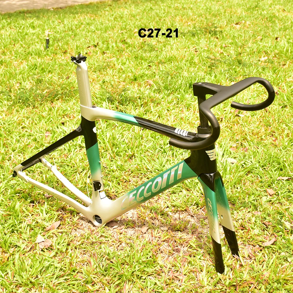 CECCOTTI-Карбоновая рама шоссейного велосипеда дисковый тормоз макс. 700 x 30C полный