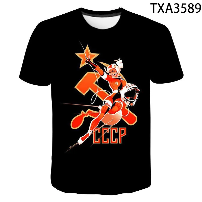 2022 hot sale cccp brand mens 3dt shirt short sleeve pure color mens loose quick drying t shirt mens and womens tops o neck free global shipping