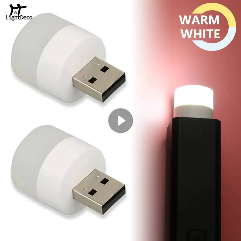

USB Light Small Round Night Light LED Usb Lamp Eye Protection Reading Light Computer Reading Lamp Mobile Power Charging Book Lam