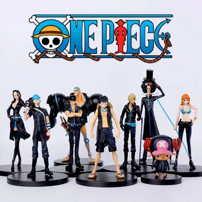 

9pcs/set One Piece Figures toys Luffy Zoro Chopper Collectible Anime Model Figuras Kids Boy Birthday Gifts Decoration